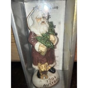Christmas Reproductions Memories of Santa Austria 1904 Ornament Retro Ceramic 5"